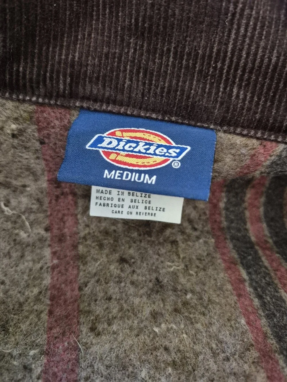 Dickies Blanket Lined Detroit Work Jacket Mens Size M Chore Brown Duck Coat